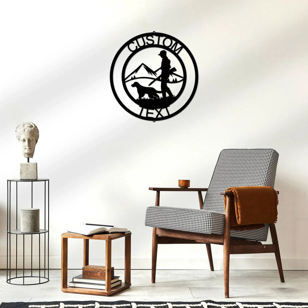 The Hunter Personalized Monogram Indoor Outdoor Steel Wall Sign