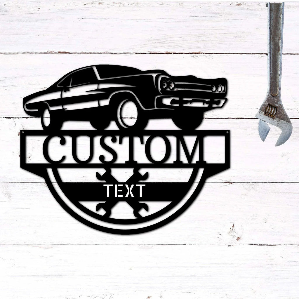 Timeless Car Custom Name Metal Wall Art
