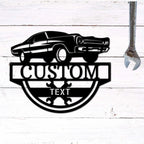 Timeless Car Custom Name Metal Wall Art