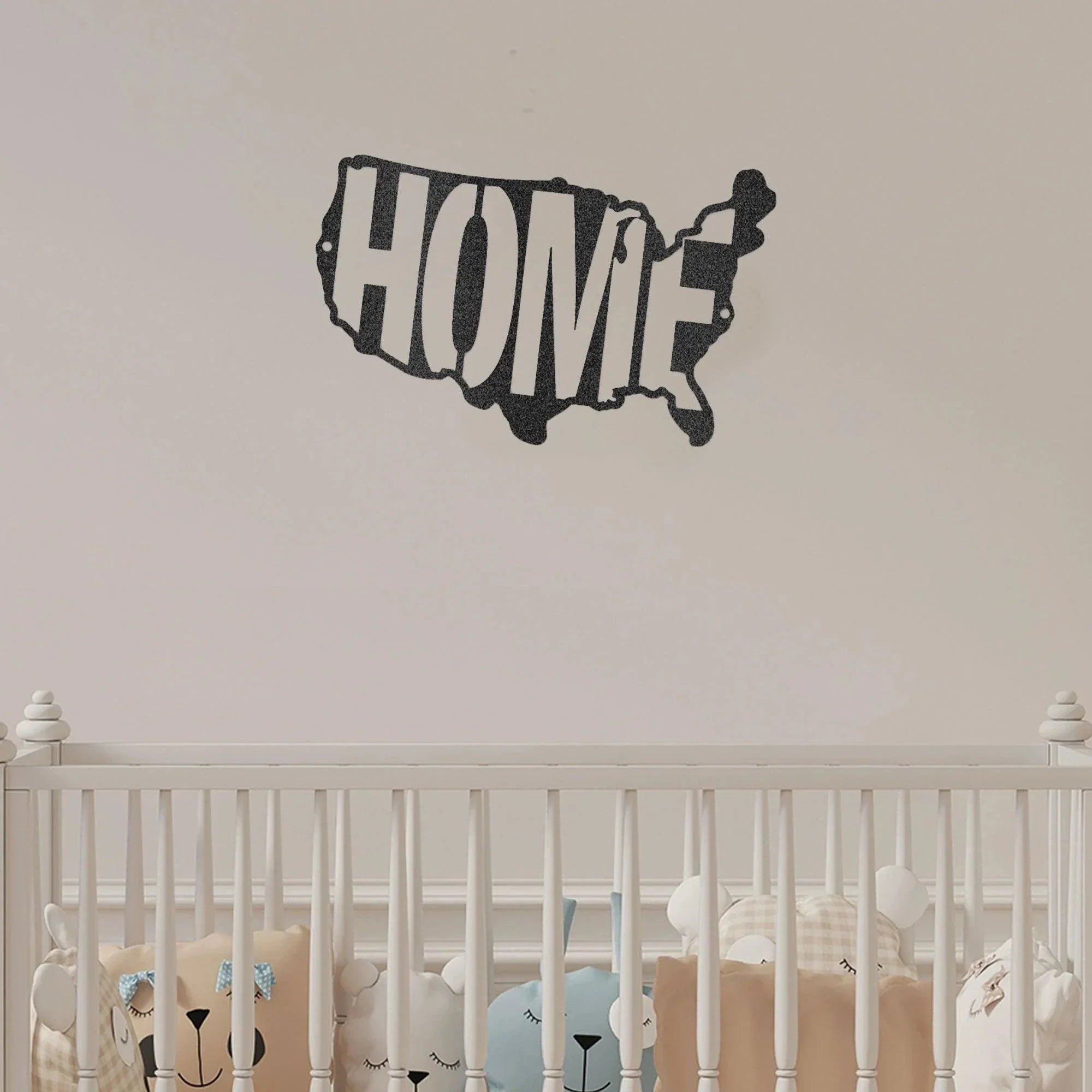 USA Home Indoor Outdoor Steel Wall Sign