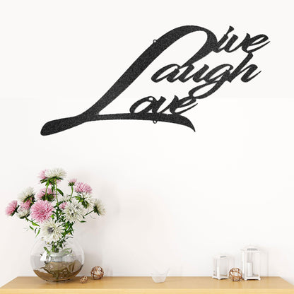 Live Laugh Love Indoor Outdoor Steel Sign Wall Art - Mallard Moon Gift Shop
