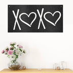 XOXO Hugs and Kisses Indoor Outdoor Steel Wall Sign