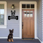 German Sheperd Custom Name Metal Art Wall Sign