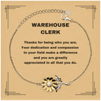 Warehouse Clerk Sunflower Bracelet - Thanks for being who you are - Birthday Christmas Jewelry Gifts Coworkers Colleague Boss
