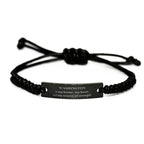 Washington is my home Gifts, Lovely Washington Birthday Christmas Black Rope Bracelet For People from Washington, Men, Women, Friends