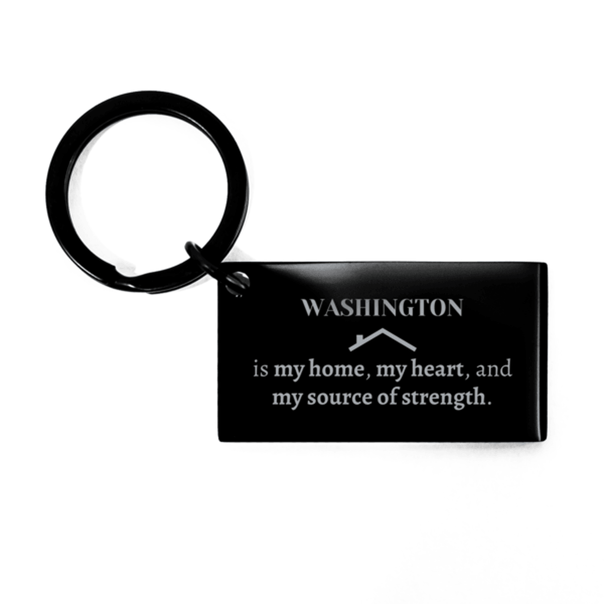 Washington is my home Gifts, Lovely Washington Birthday Christmas Keychain For People from Washington, Men, Women, Friends - Mallard Moon Gift Shop