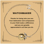 WatchmakerSunflower Bracelet - Thanks for being who you are - Birthday Christmas Jewelry Gifts Coworkers Colleague Boss