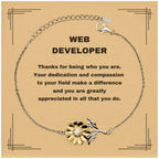 Web DeveloperSunflower Bracelet - Thanks for being who you are - Birthday Christmas Jewelry Gifts Coworkers Colleague Boss