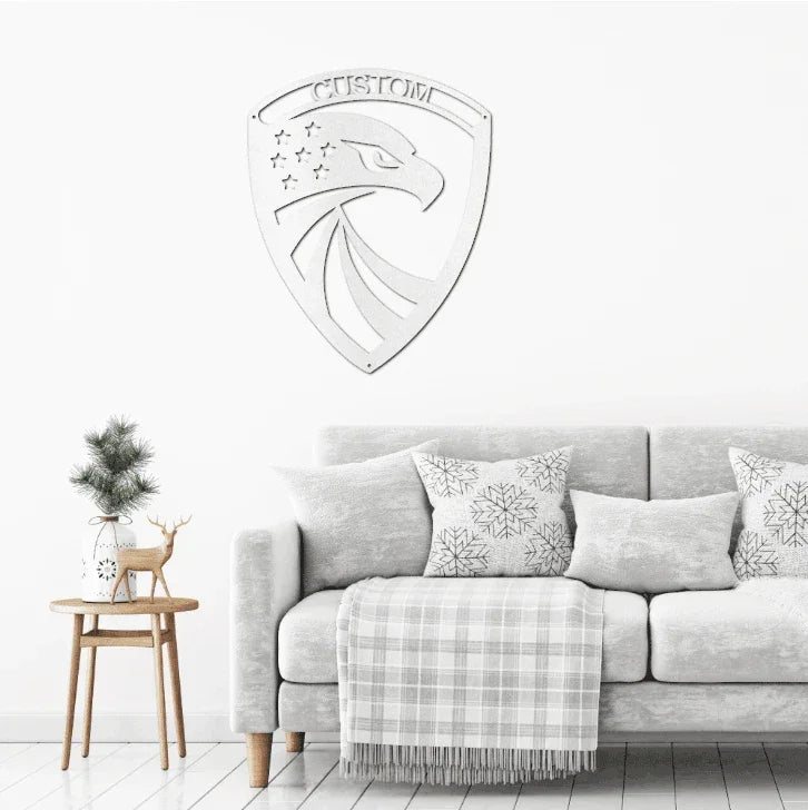 Eagle Custom Name Metal Art Wall Sign