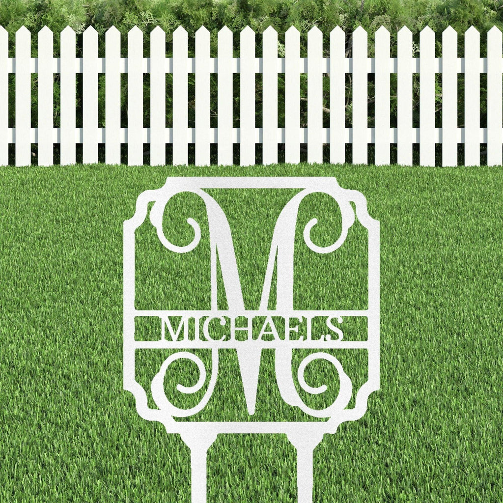 Vine Custom Name Initial Address Garden Lawn Yard Steel Stake Sign