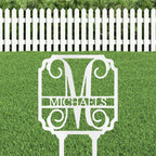 Vine Custom Name Initial Address Garden Lawn Yard Steel Stake Sign