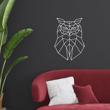 Geometric Owl Indoor Outdoor Steel Wall Sign - Mallard Moon Gift Shop