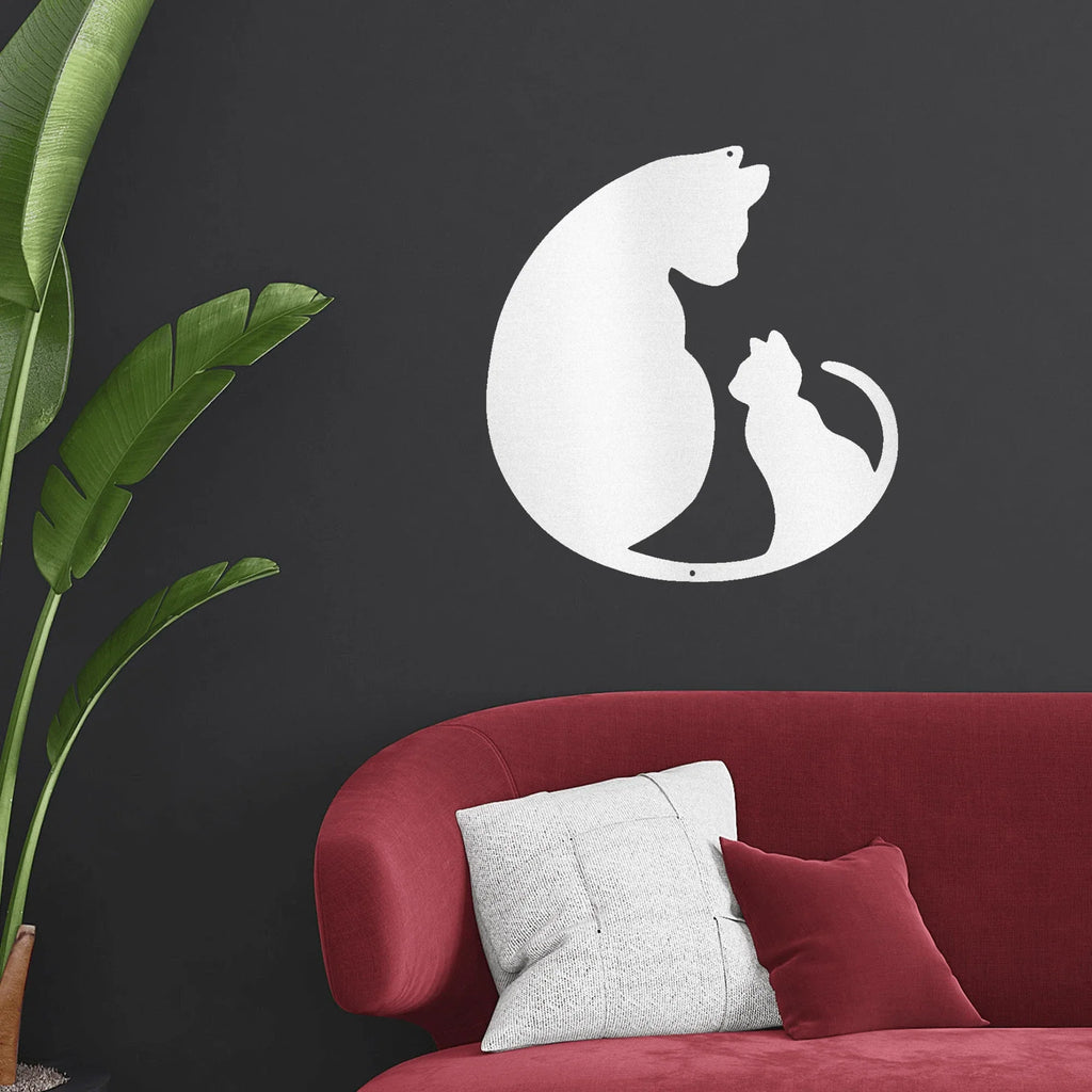 Cat Lover Indoor Outdoor Steel Wall Sign Art