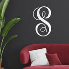 Fancy Initial Custom Monogram Metal Wall Art