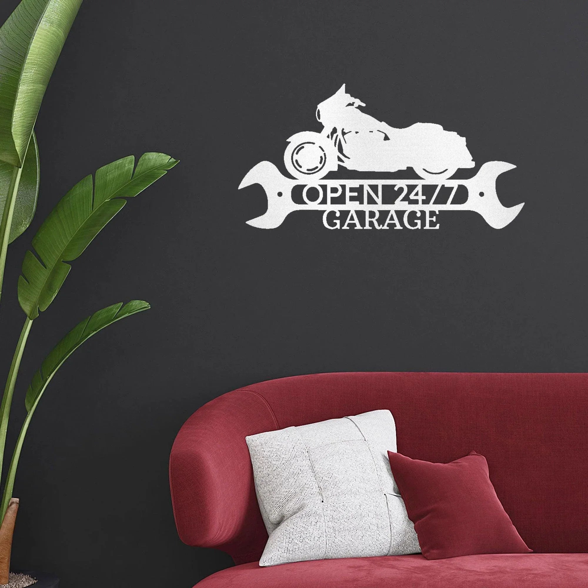 Personalized Motorcycle Indoor Outdoor Steel Wall Sign Art