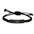 Wife Black Rope Bracelet, Everyone wishes they had, Inspirational Bracelet For Wife, Wife Gifts, Birthday Christmas Unique Gifts For Wife