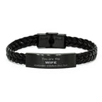 Wife Braided Leather Bracelet, Everyone wishes they had, Inspirational Bracelet For Wife, Wife Gifts, Birthday Christmas Unique Gifts For Wife