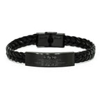 Wife Braided Leather Bracelet Life is Learning to Dance in the Rain - Birthday, Christmas Holiday Gifts