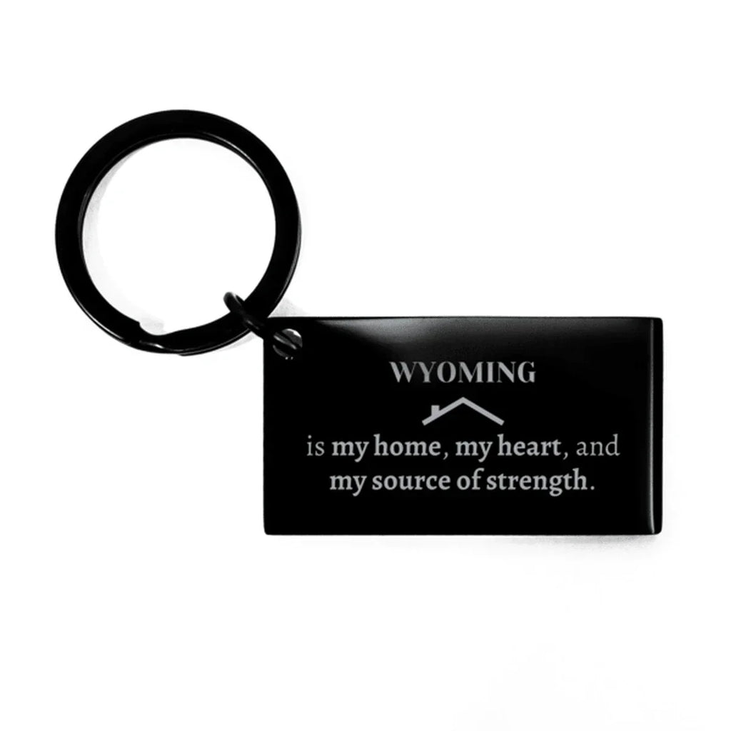 Wyoming is my home Gifts, Lovely Wyoming Birthday Christmas Keychain For People from Wyoming, Men, Women, Friends