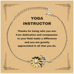 Yoga InstructorSunflower Bracelet - Thanks for being who you are - Birthday Christmas Jewelry Gifts Coworkers Colleague Boss